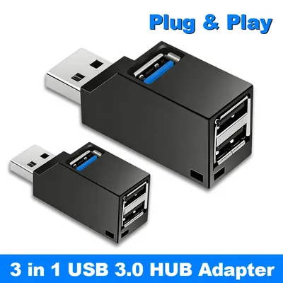 3-in-1 USB 허브 USB 3.0 어댑터 USB 도킹 스테이션 USB 분배기 확장기 OTG 어댑터 PC 노트북 Macbook용 5Gbps 고속